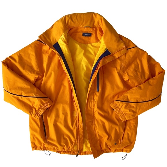 Lands End Jackets Coats Lands End Yellow Orange Hooded Winter